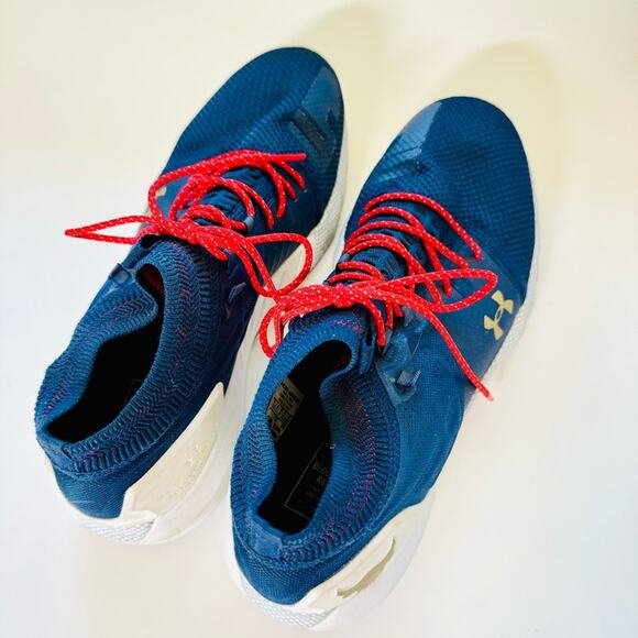 UNDER ARMOUR Navy Blue Red White HOVR Veterans Rock Collab Sneakers Shoes 7.5 main image 10